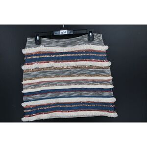Anthropologie Multicolor Fringe Mini Skirt